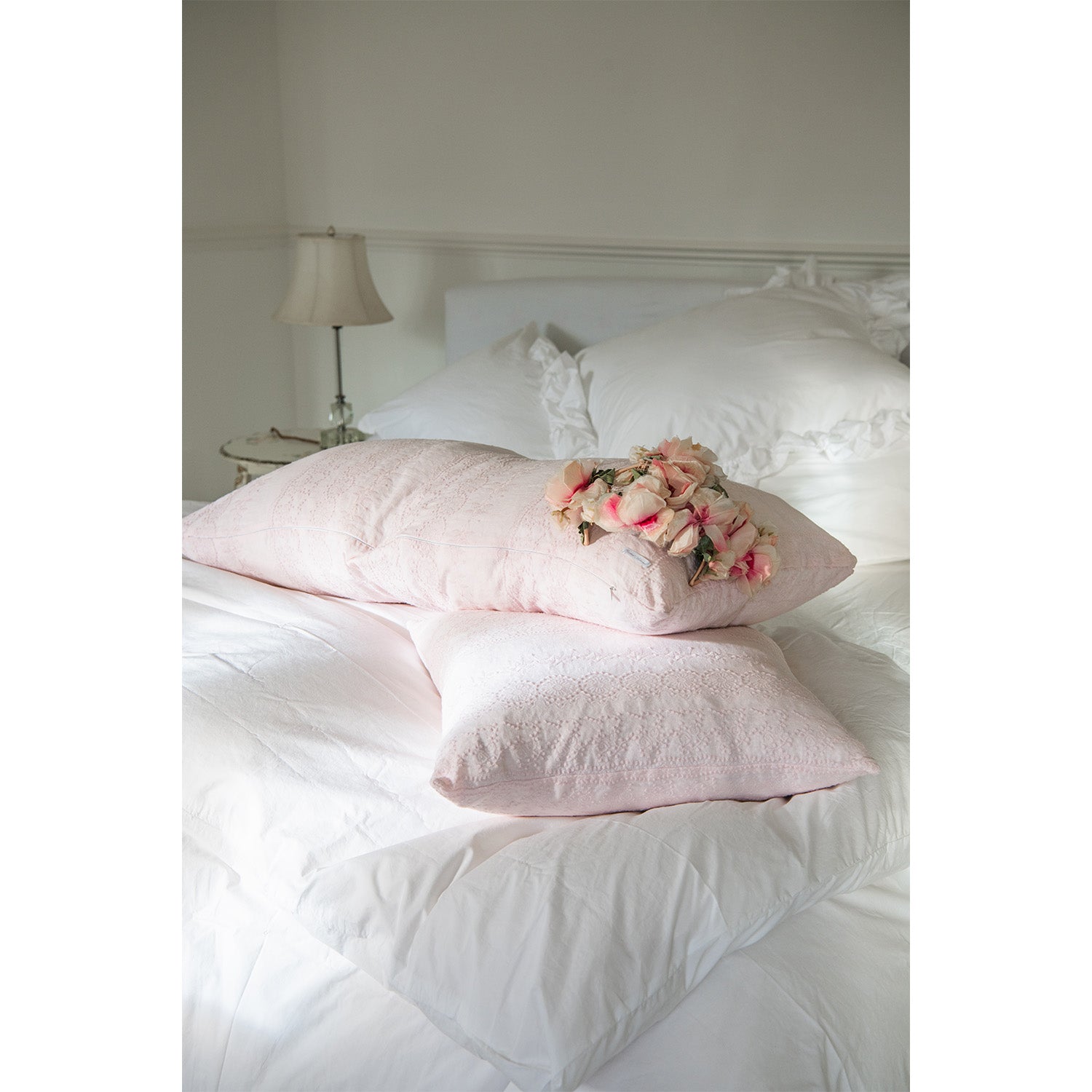 Boho Overdye Pink Body Pillow Pillow 20"x40" Rachel Ashwell Shabby