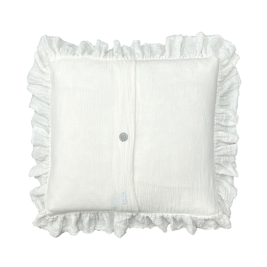 The Wedding Lace Voile Ruffle Pillow