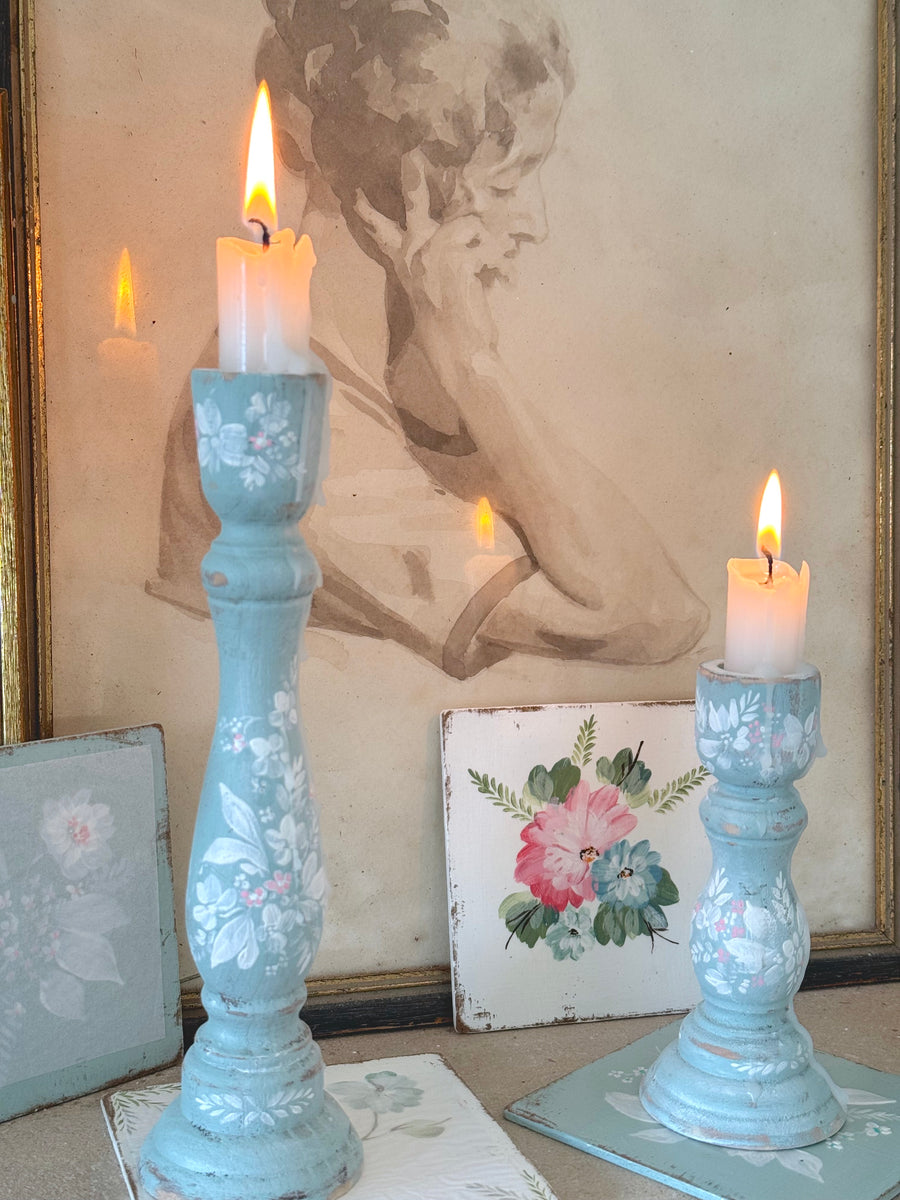 Ben Peck-Whiston - Teal Candle Holders