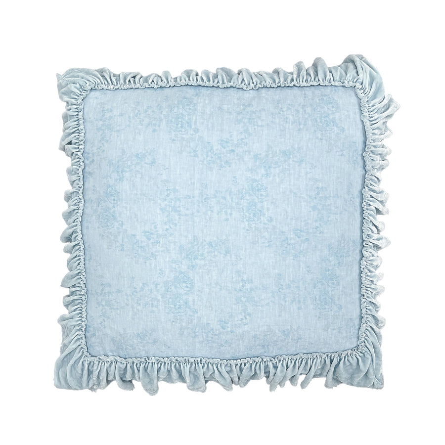 Watermark Overdye Blue Velvet  Euro Pillow