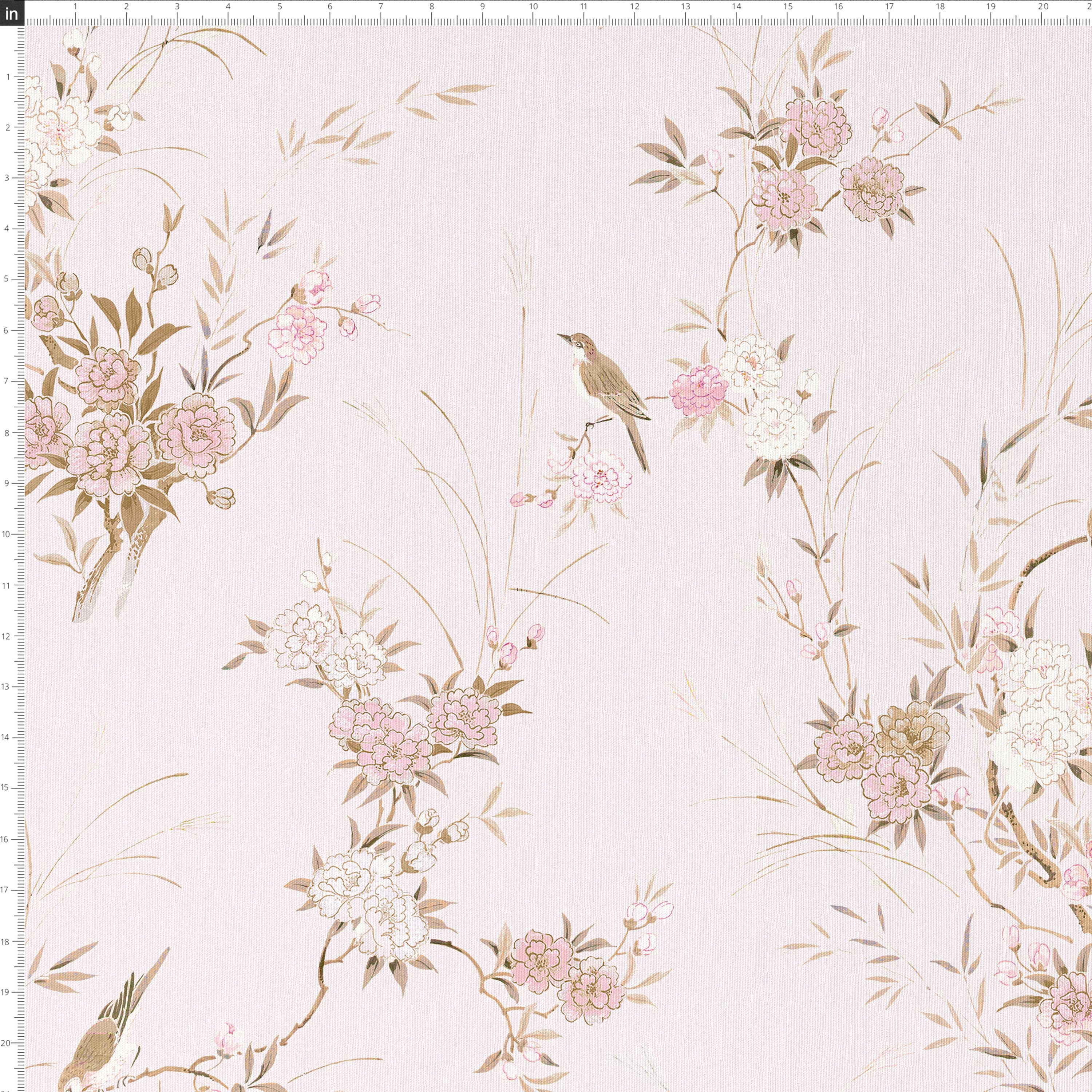 Twin / Bird Chinoiserie Pink