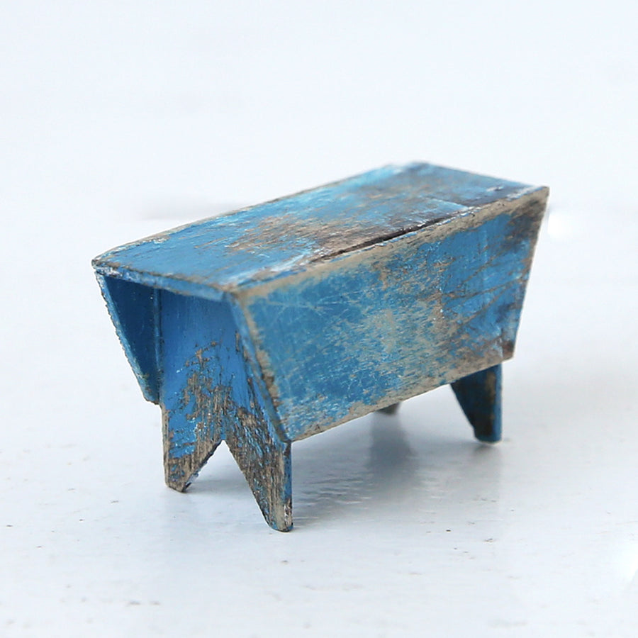 Dollhouse Furniture: Little Nellie Blue Bench