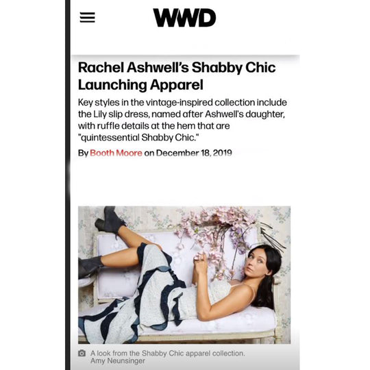 Womens Wear Daily - December 2019 - Launch of Shabby Chic Clothing