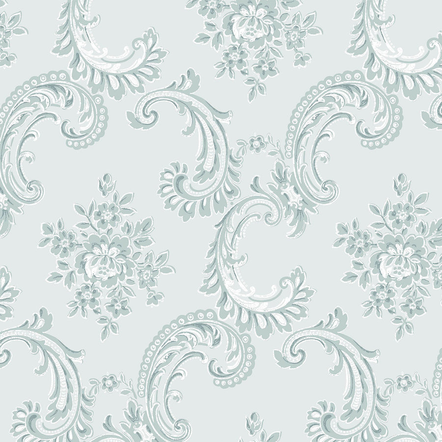Boudoir Beauty Blue Wallpaper - Swatch