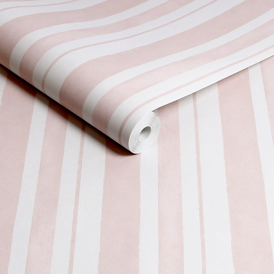 Watercolour Stripe Pink Wallpaper
