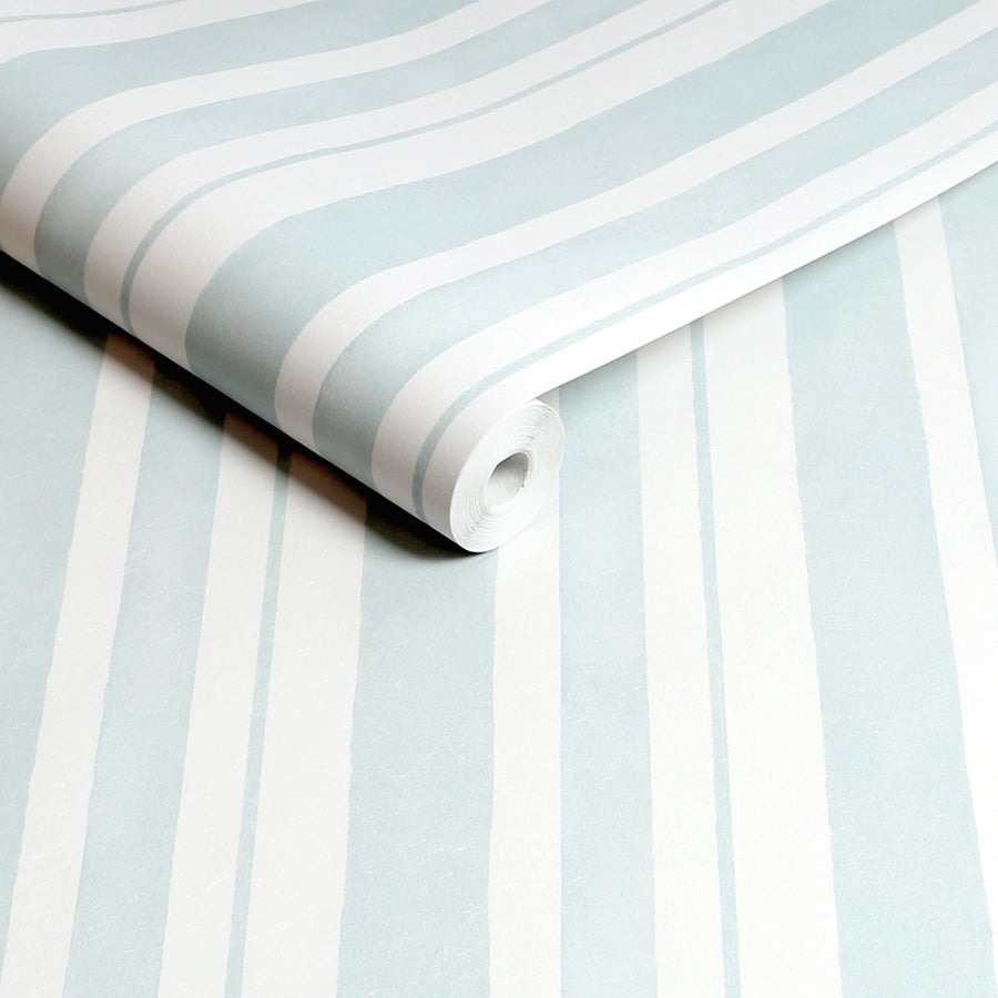 Watercolour Stripe Blue Wallpaper
