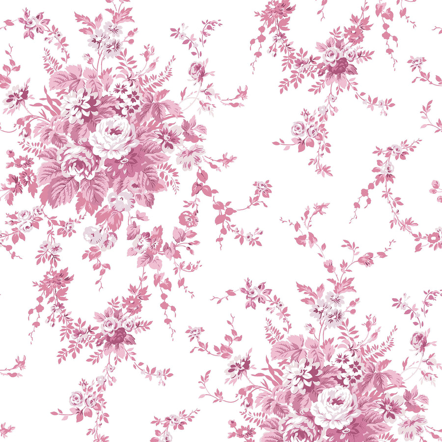 Garden Floral Pink Wallpaper