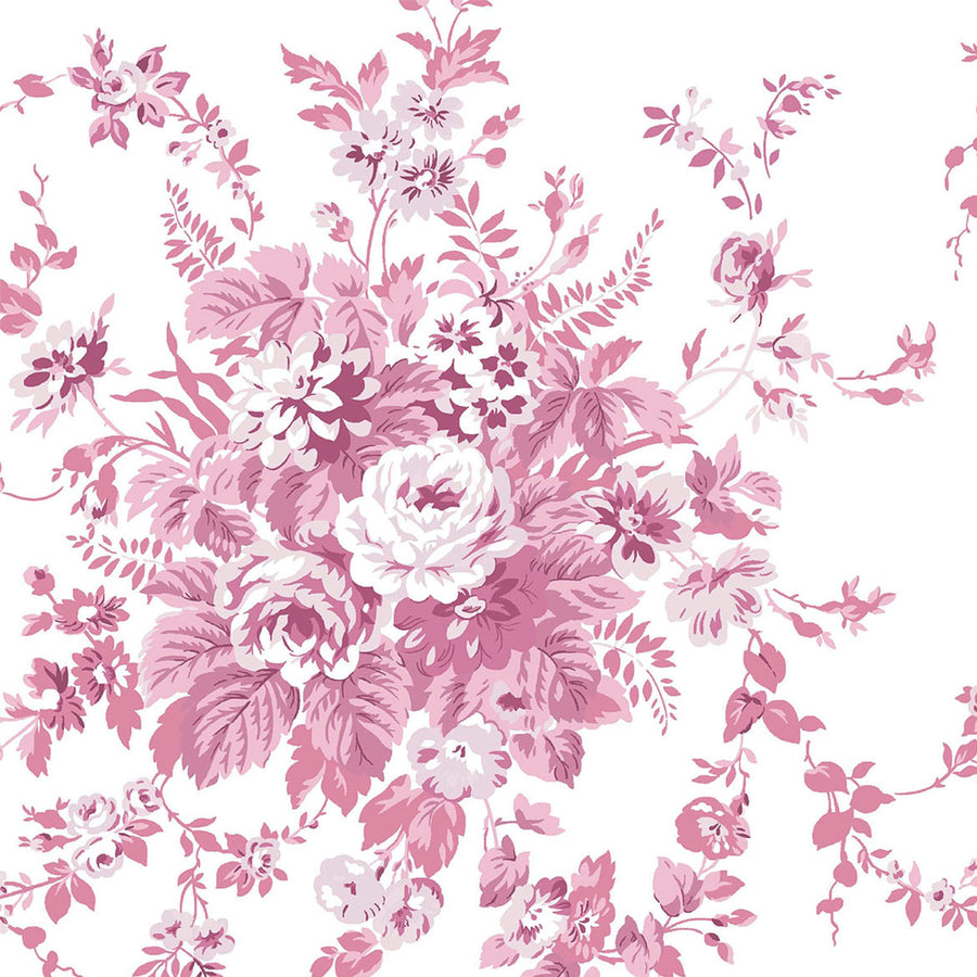 Garden Floral Pink Wallpaper - Swatch