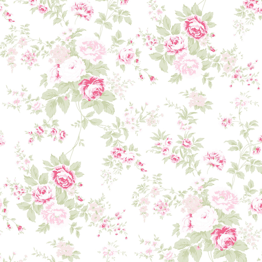Wild Flower Pink Wallpaper - Swatch