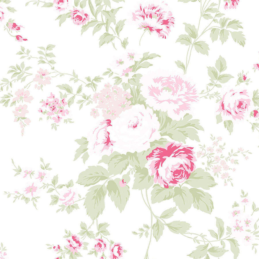 Wild Flower Pink Wallpaper - Swatch