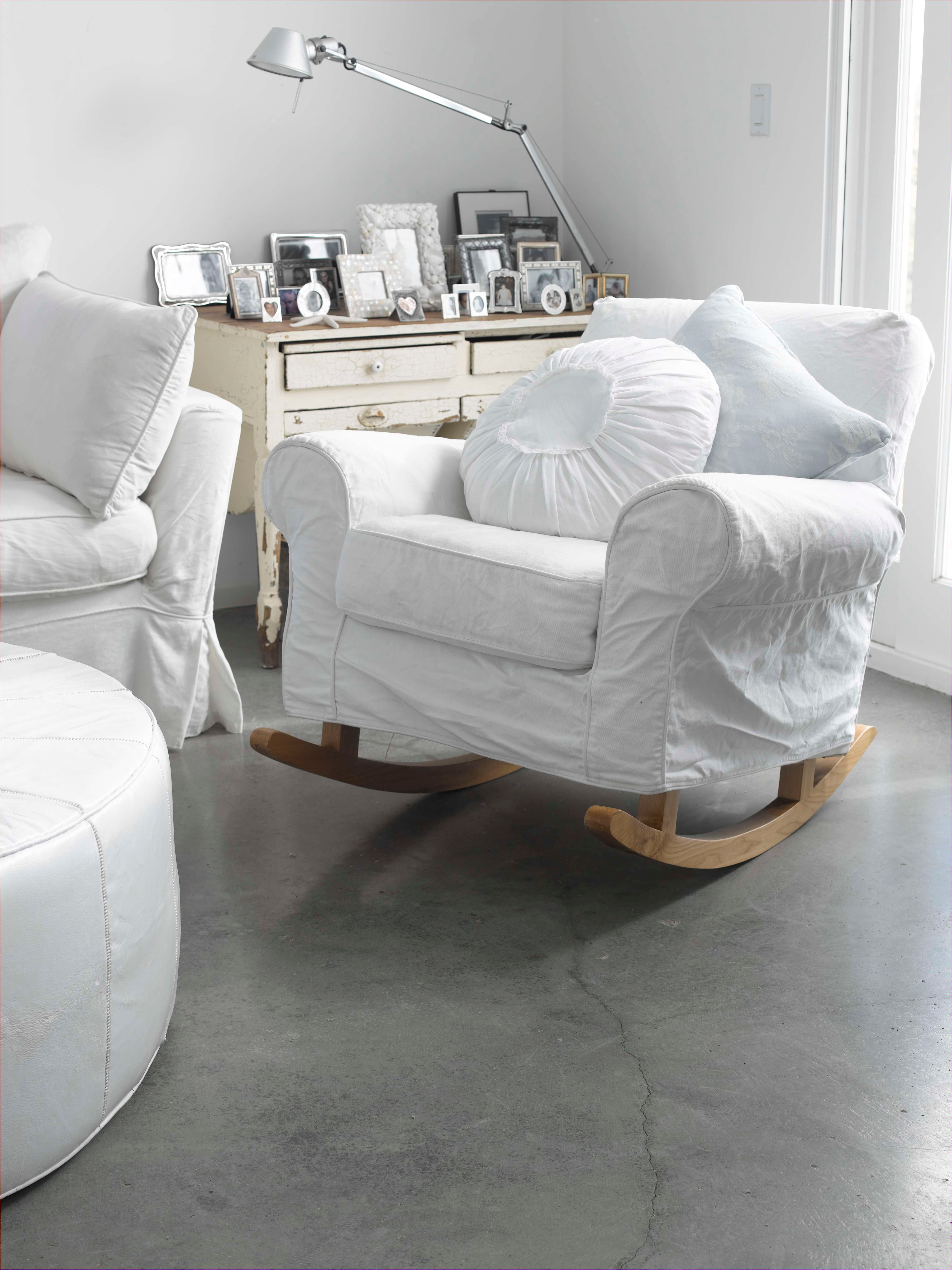 Slipcover Rocking Chair | Rocking Armchair with Rolled Arms – Rachel ...