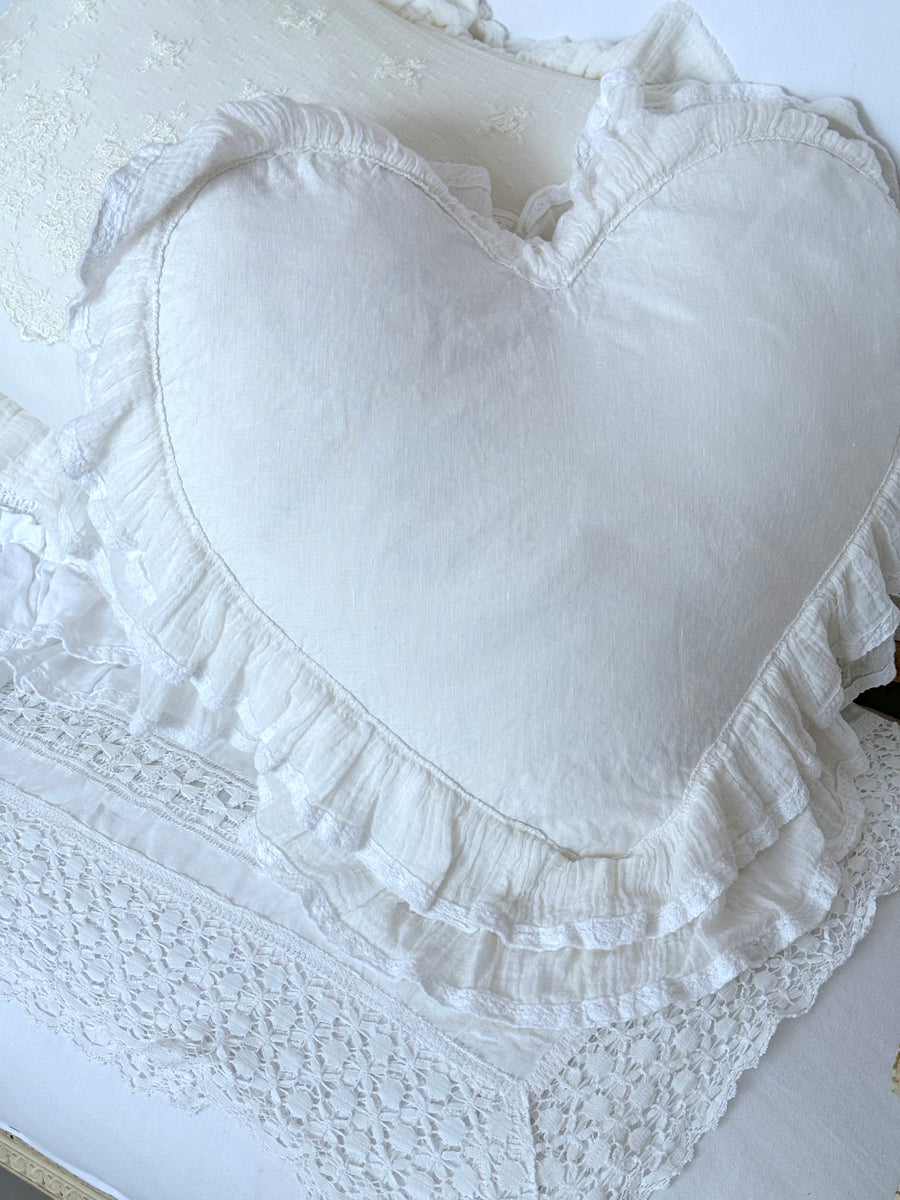 Gauze Heart Pillow