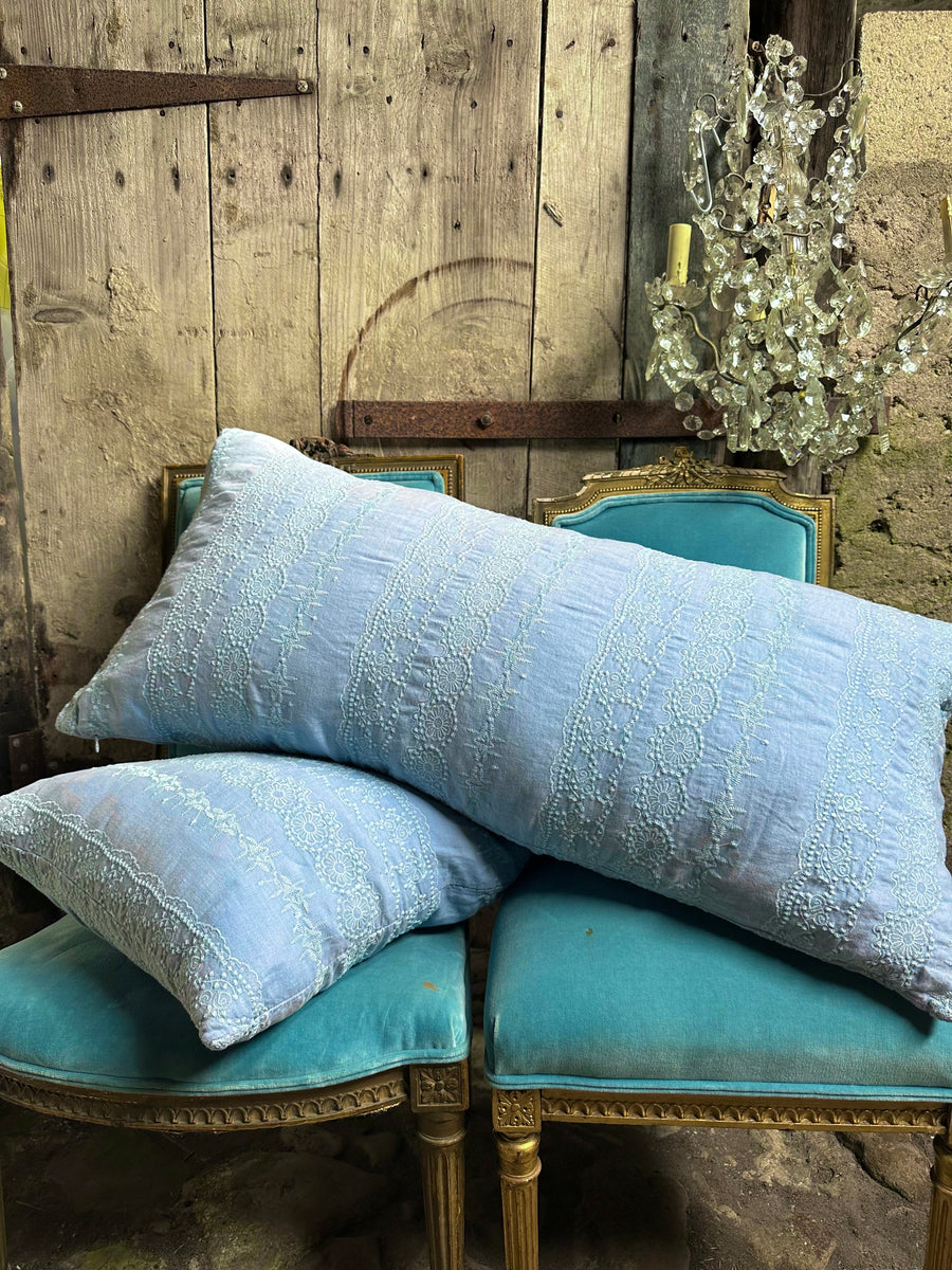 Boho blue sales throw pillow