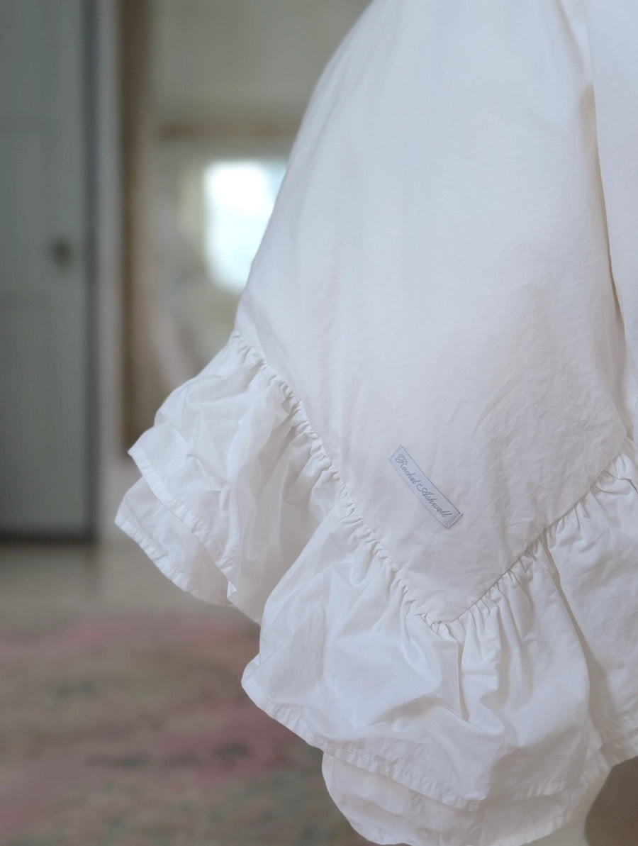 Liliput White Double Ruffle Poplin