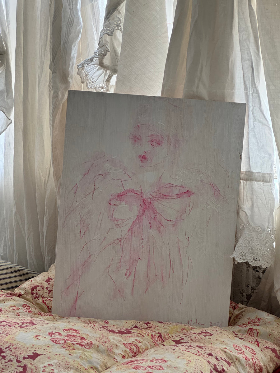 Jorunn Mulen Original Painting - Cherry Bow