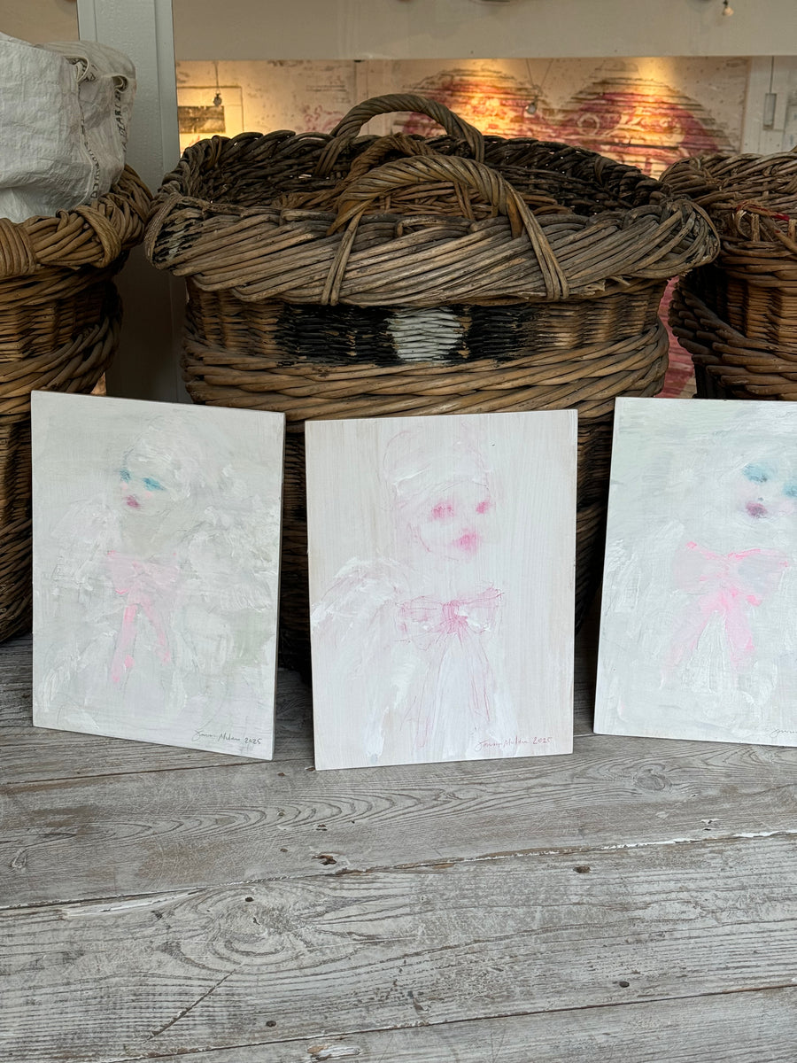 Jorunn Mulen Original Painting - French Pink Bow