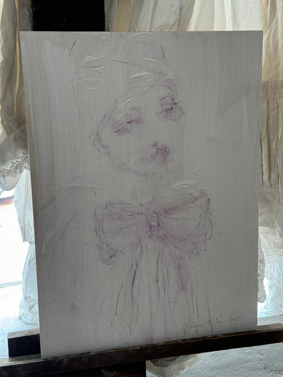 Jorunn Mulen Original Painting - Lilac Bow