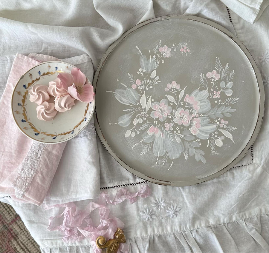 Ben Peck-Whiston - Large Hand-Painted Floral Tray