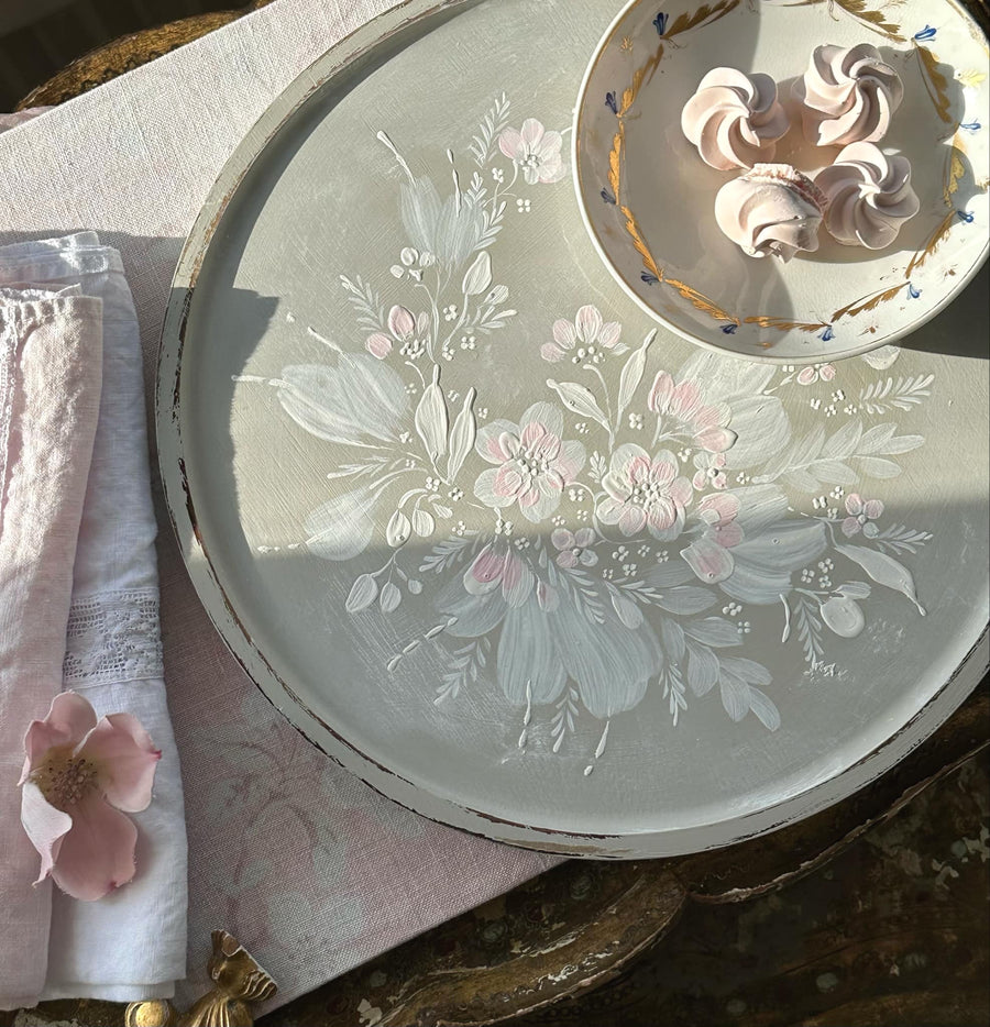 Ben Peck-Whiston - Large Hand-Painted Floral Tray