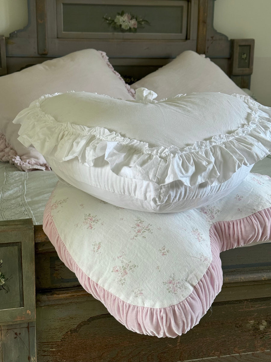 Liliput Ruffly Heart Pillow