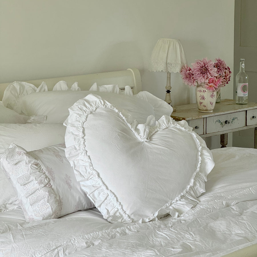 Liliput Ruffly Heart Pillow