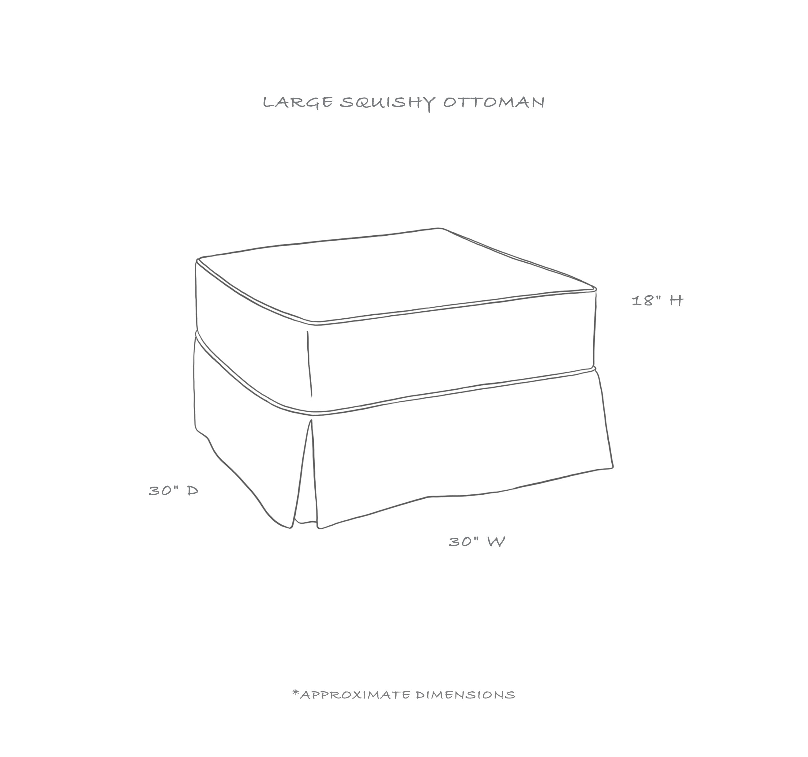 Housse Ottomane Shabby Chic Squadgy – Rachel Ashwell – Lin Roseblossom – Neuve