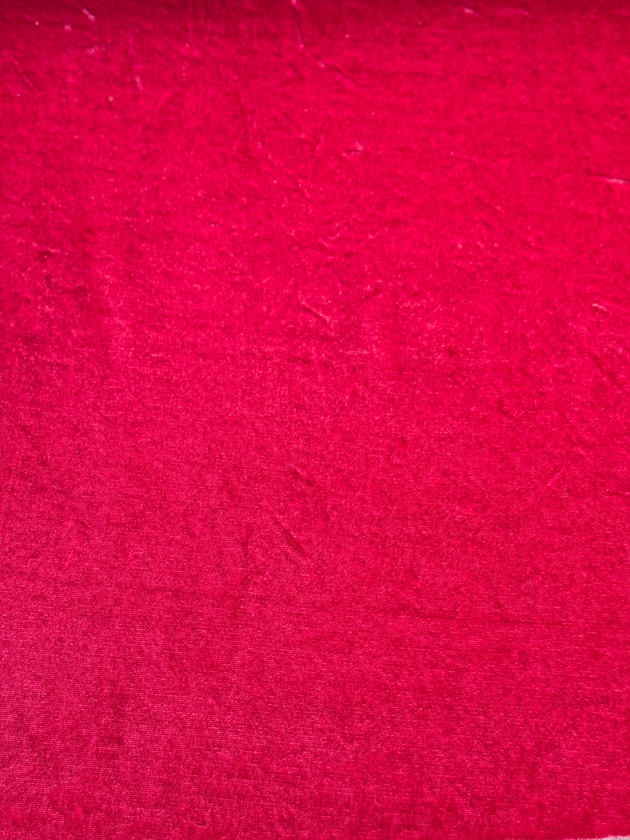 Fabric Sale - Over Dye Raspberry Rayon Velvet