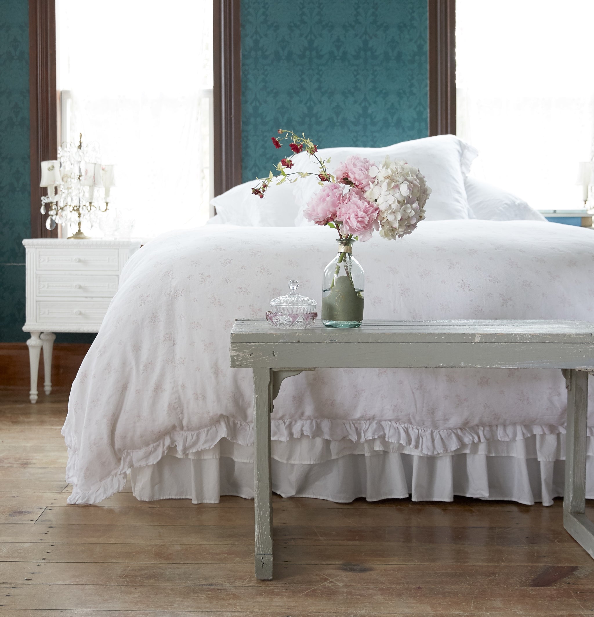 Rachel Ashwell shabby chic デュべandピローケース Rachel Ashwell Simply Shabby Chic TWIN CABBAGE ROSE Duvet
