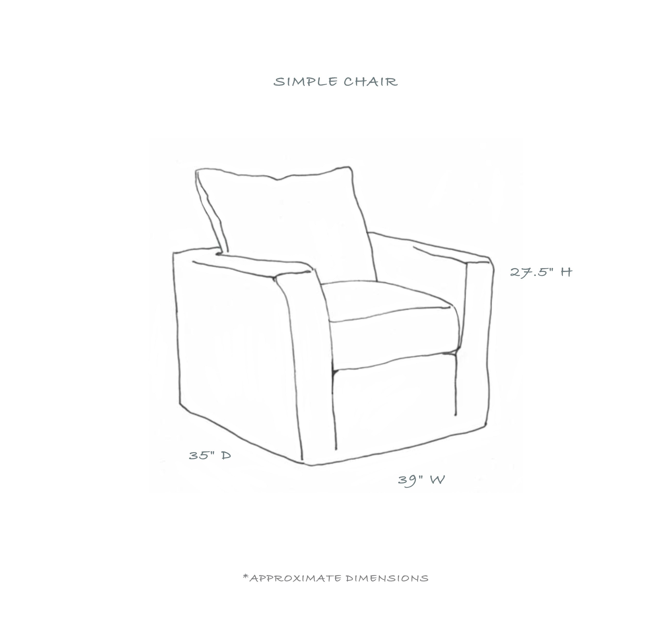 Simple Chair Basic Simplistic Slipcovered Armchair by Rachel Ashwell – Rachel Ashwell ...