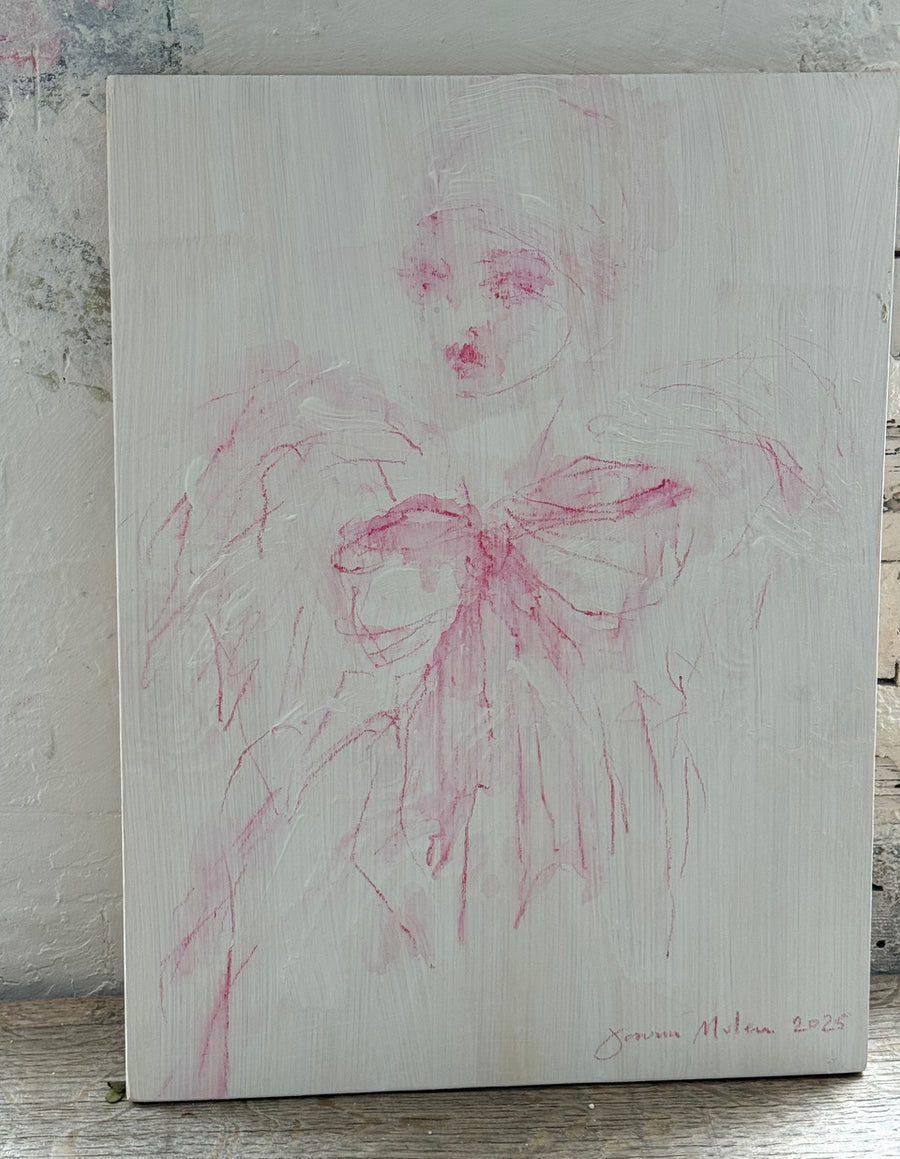 Jorunn Mulen Original Painting - Cherry Bow