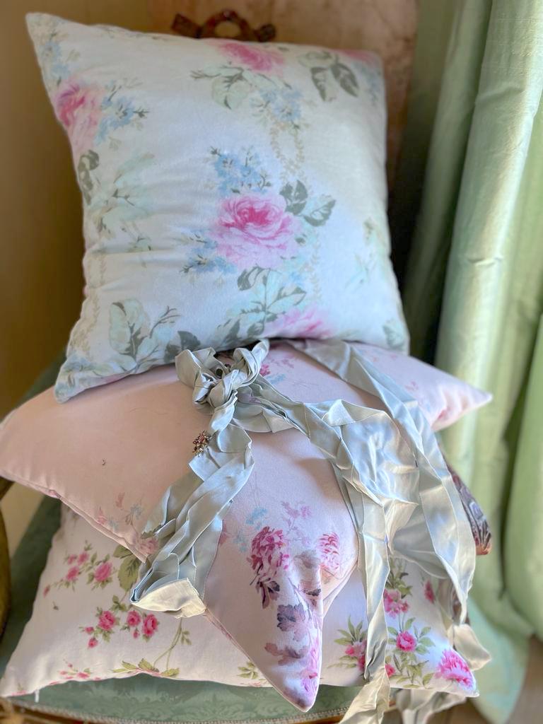 Royal Bouquet Overdye Blue Pillow