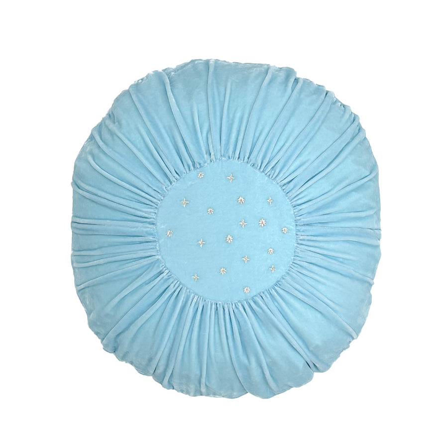 Blue circle on sale pillow