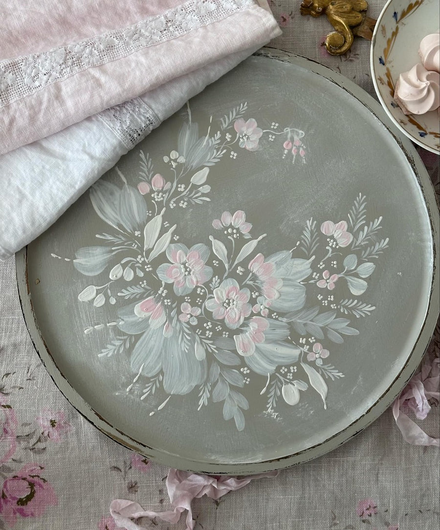 Ben Peck-Whiston - Large Hand-Painted Floral Tray