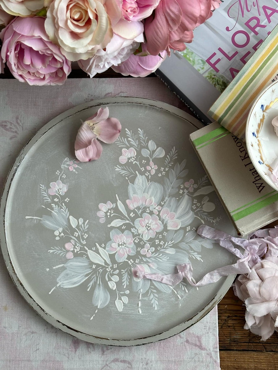 Ben Peck-Whiston - Large Hand-Painted Floral Tray
