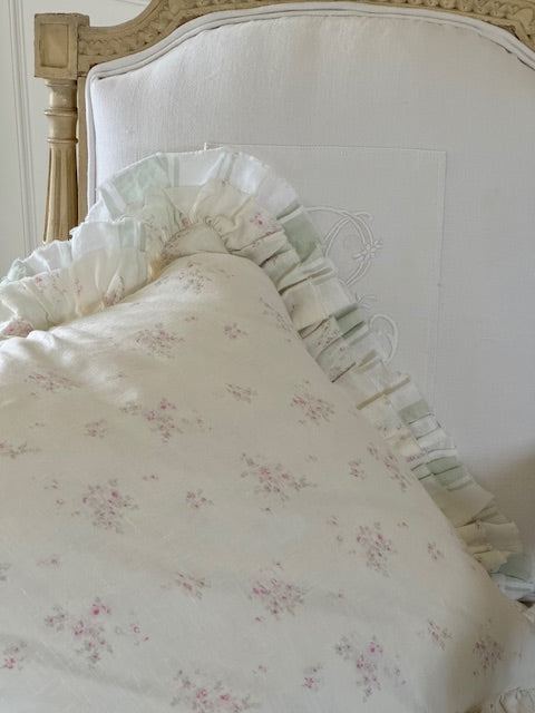 Rosabelle and Pistachio Ruffle Pillow