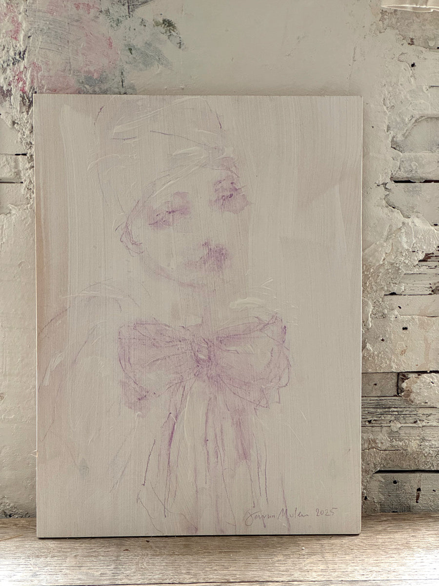 Jorunn Mulen Original Painting - Lilac Bow