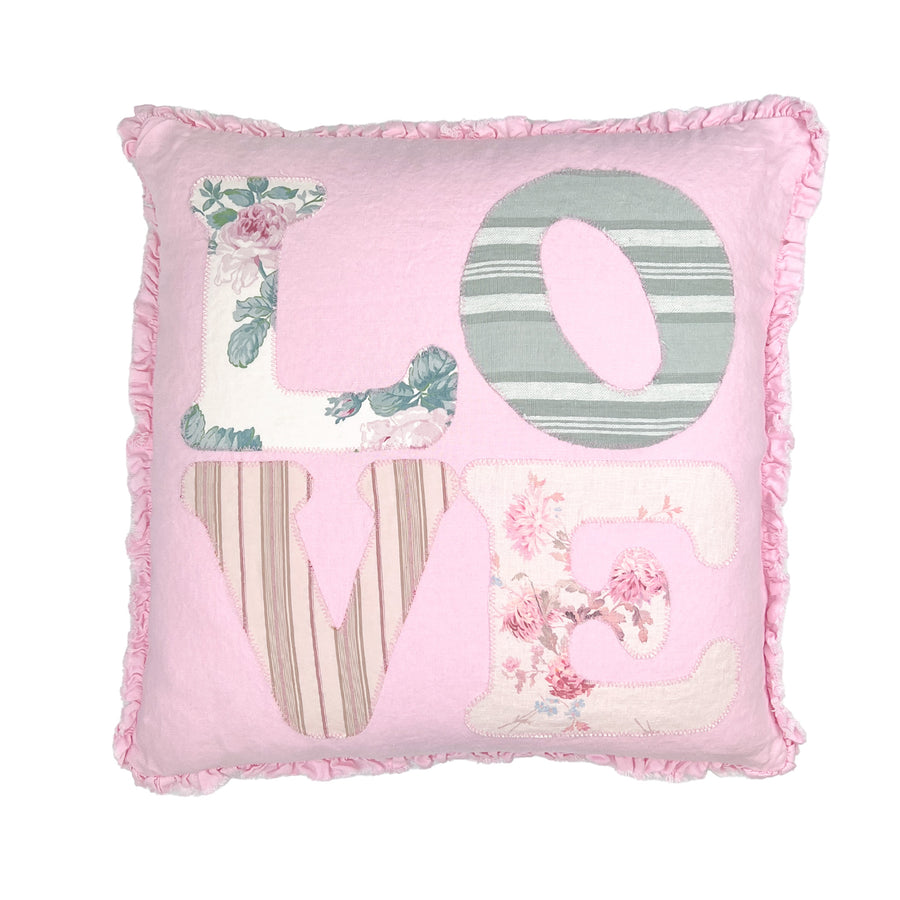 LOVE Patchwork Pillow