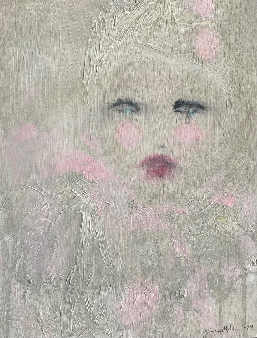 Jorunn Mulen Original Painting - Petal Pierrot