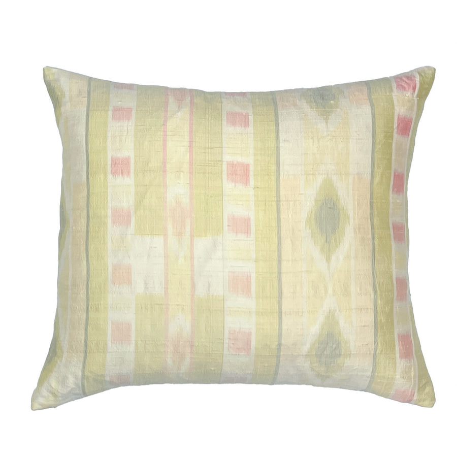 Boho Pink Green - Vintage Pillow F