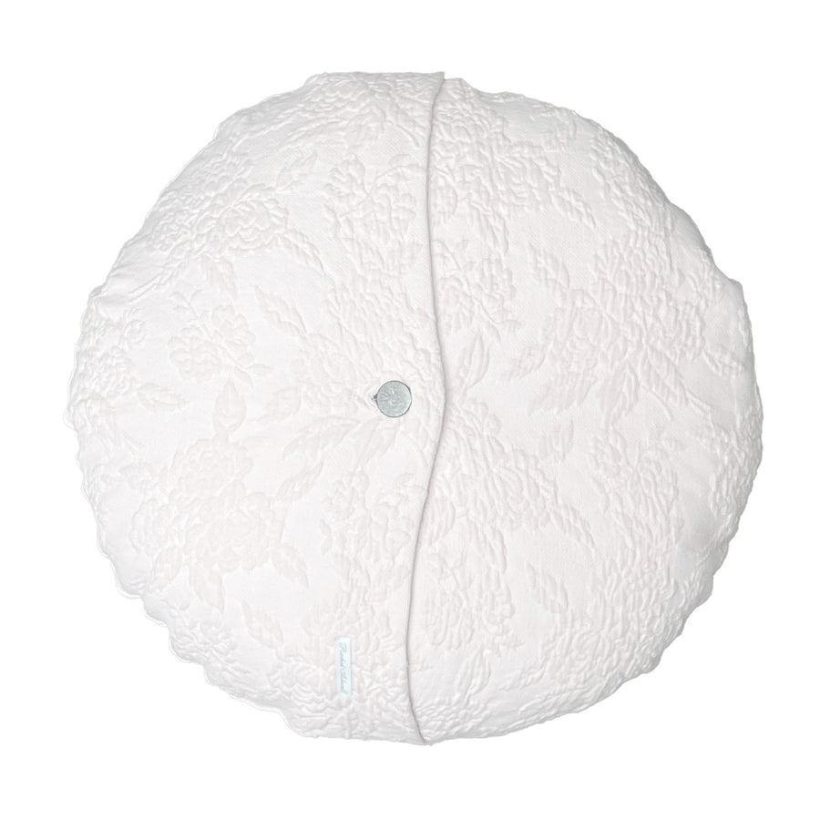 Velvet Rose Matelassé Round Pillow