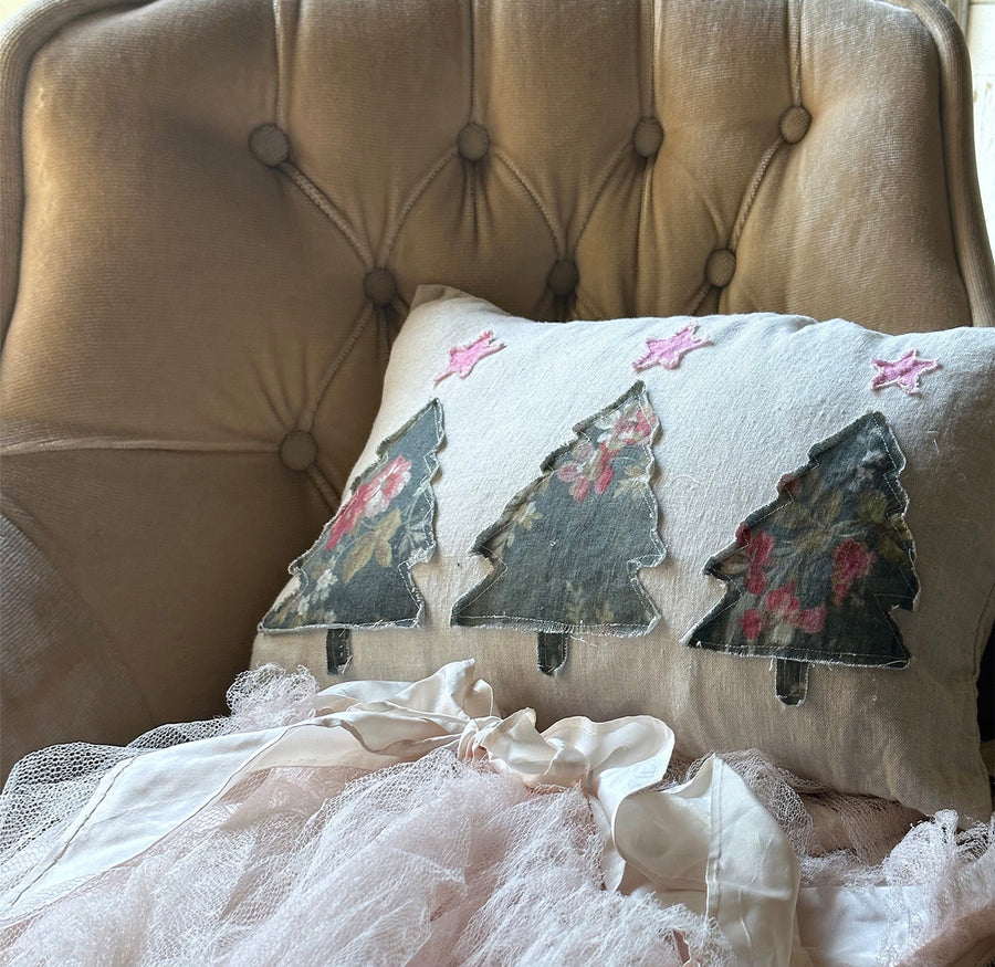 Pink Star in a Prairie Tree Limited Edition 2023 Christmas Pillow - 17