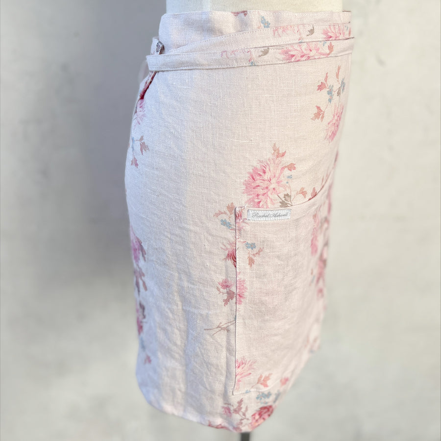 Dancing Dahlia Pink Short Apron