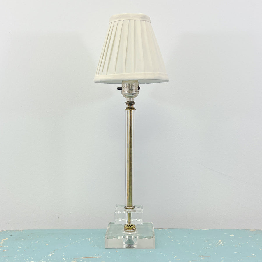 Vintage Cut Glass Lamp w/ Lampshade - Style#TX321-028