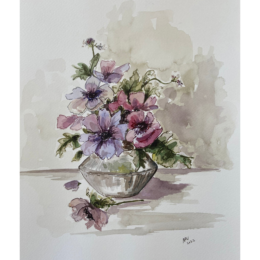 Ben Peck-Whiston Original Painting Pastel Purple