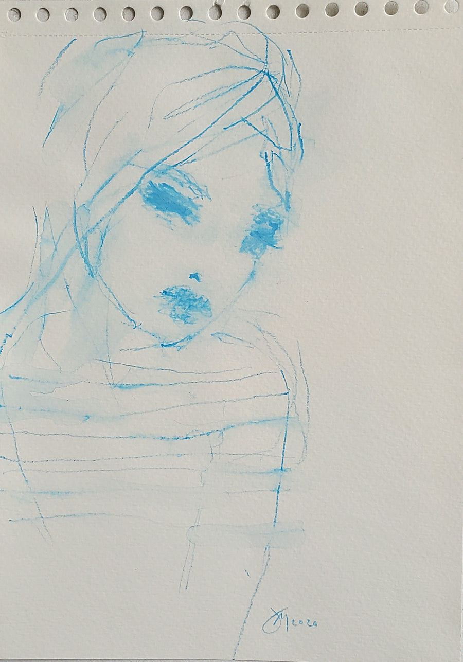 Jorunn Mulen Original Painting - Blue Calm