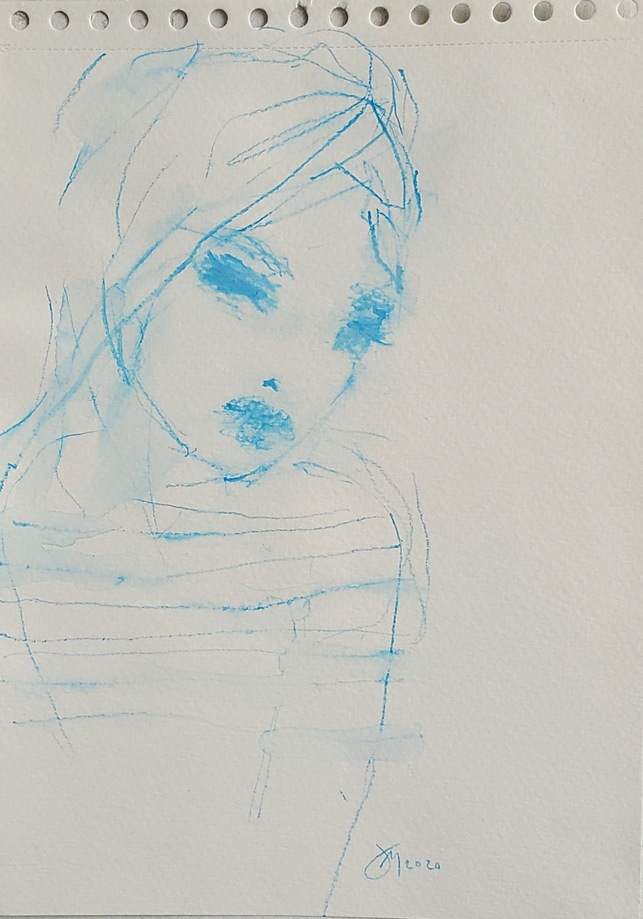 Jorunn Mulen Original Painting - Blue Calm