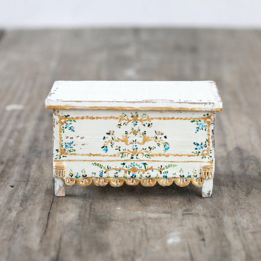 Dollhouse Furniture - Painted Spanish Trunk
