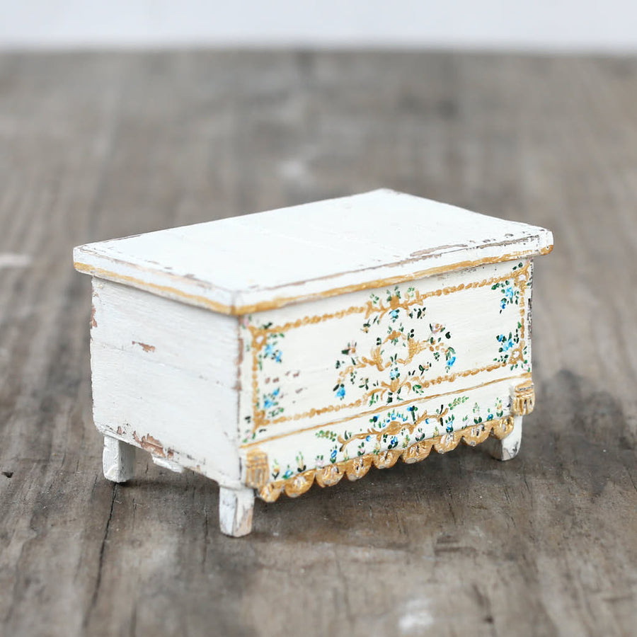 Dollhouse Furniture - Painted Spanish Trunk
