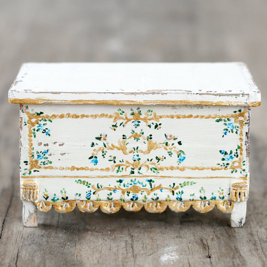 Dollhouse Furniture - Painted Spanish Trunk
