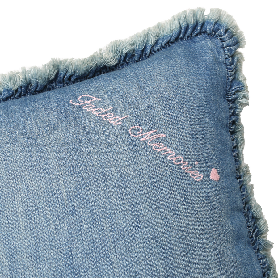 Faded Memories Denim Pillow